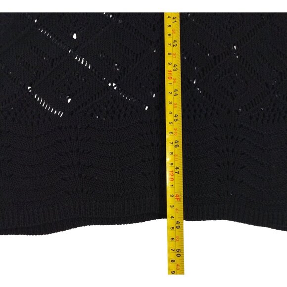 Joie Black Sleeveless Knit Crochet Pattern Midi Dress XS, NWOT. - Picture 7 of 7